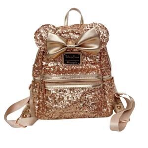 Disney Loungefly Pink Sequin Backpack